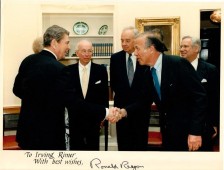 Irving Rimer meets with President Ronald Reagan