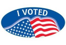 "I voted" sticker